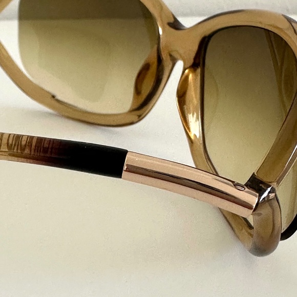 Tom Ford TF8 Jennifer Sunglasses - Tan Gradient 614 - Picture 6 of 11
